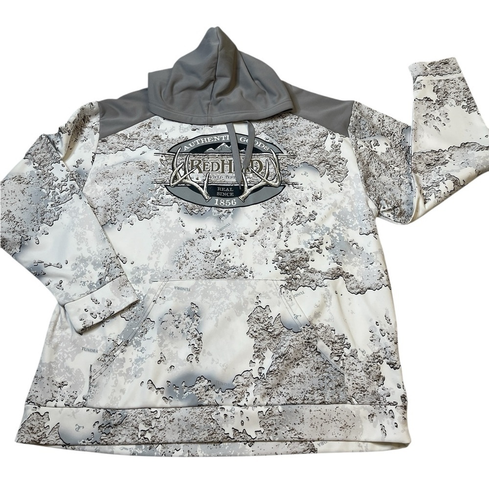 RedHead White Gray Camo Active Strata Deer Logo Hunting Hoodie Men’s Size XL
